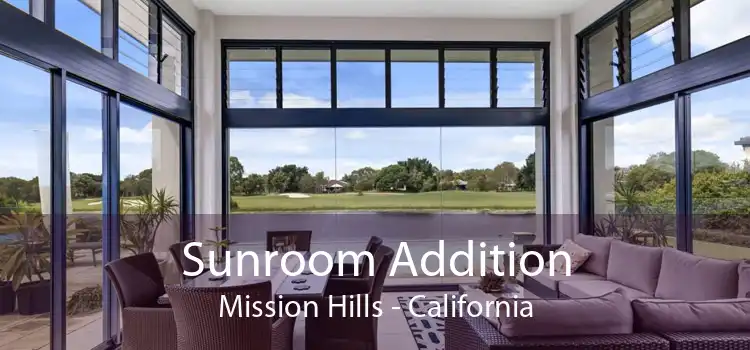 Sunroom Addition Mission Hills - California